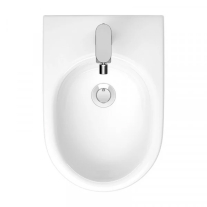 Bideu suspendat, Cersanit, Larga, oval, alb